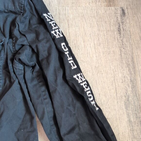 Vintage Drysdales Black Pearl Snap Button Down Shirt L Pockets New Old West - Picture 4 of 6